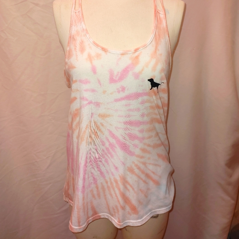 PINK Tye dye tank size small